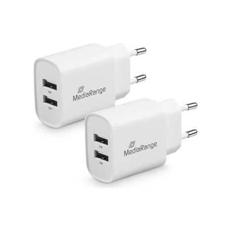 CARGADOR MEDIARANGE DUAL USB-A 12W