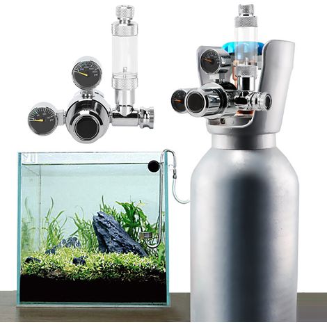 Régulateur de Pression pour Bouteille CO2 Aquarium, Valve Réducteur avec Manomètre W21.8-AUTRES