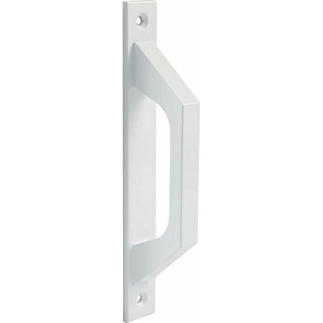 Poignée de porte coulissante en aluminium blanc – Dimensions 198 x 25 x 40 mm – Installation rapide avec vis fournies – Résistante à la corrosion (1/5)
