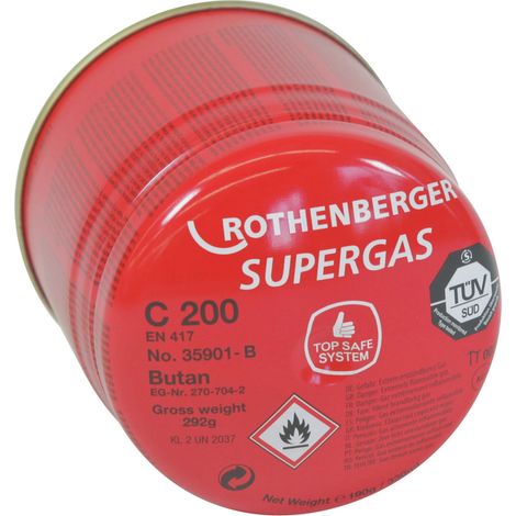 ROTHENBERGER Cartouche de gaz C200 B avec système de sécurité - 035901-B
