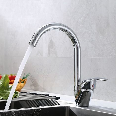 Robinet de cuisine en cuivre rotatif à 360 degrés pour cuisine Rv Camper Laundry Outdoor Farmhouse (1/2)