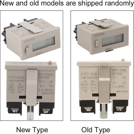 Minuteur cumulatif électronique Belme H7ET-BVM à affichage LCD 6 chiffres avec batterie lithium-ion intégrée DC5-36V (1/5)