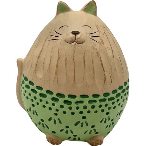 Signes Grimalt Figura De Gato Figuras  Gato Animales Verde 10x12x15cm 37876 (1/4)