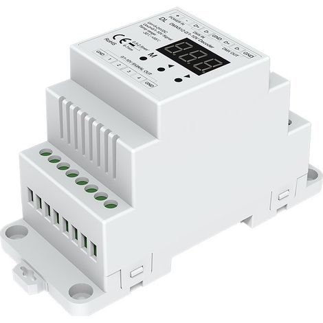 Décodeur DMX512 vers 0-10V - 1 Unité - Boîtier Compact - Contrôleur LED 4 Canaux - Éclairage Scène et Intérieur - 5-24V DC (1/5)