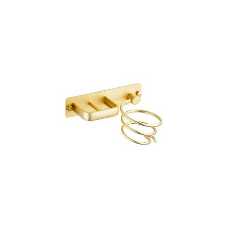 (Or)Porte Sèche Cheveux, Support de Lisseur avec Range-Câbles, Support Mural en Métal pour Ranger Le sèche-Cheveux, Le lisseur, Les brosses à Cheveux et Plus