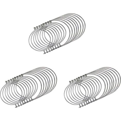 24 lot acier inoxydable Wire poignées poignée Ease bocal Mason Ball Pint bocal bocaux conserve argenté Not Included (1/5)