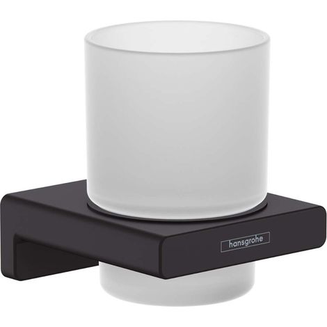 HANSGROHE Soporte de cristal negro mate AddStoris