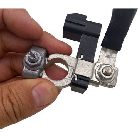 Disponible en une seule couleur : noir et argent matériau : plastique et métal câble de capteur de borne négative de batterie de voiture. (1/5)