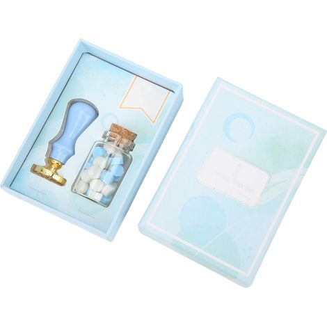 Ensemble de tampons à cire transparents, antirouille et à motifs, avec manche en bois pour enveloppes et cartes. Emballage raffiné. (1/5)
