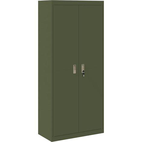 Storage Cabinet Olive Green 80 x 40 x180 cm Steel vidaXL