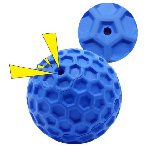 Balle jouet pour chien, balle couinante pour chien, balle indestructible en caoutchouc naturel avec fonction de beauté dentaire, diamètre 8 cm (1/5)