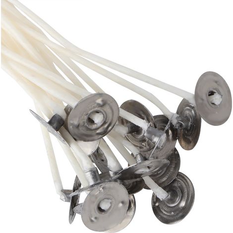 100 mèches de bougie artisanales écologiques à faible fumée (25 cm) (1/5)