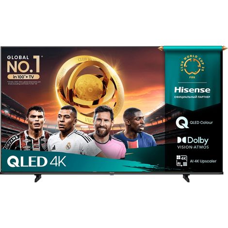 Hisense – Télévision Smart TV 65' QLED UHD 4K HDR – 3840 x 2160 pixels – WiFi 5, Bluetooth, 3xHDMI, 2xUSB – Système audio 20W 2.0ch