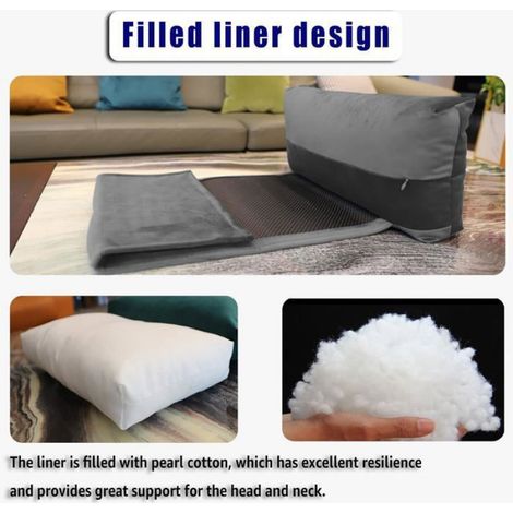 Coussin appui-tête réglable velours – Antidérapant – Soutien cou, soulagement douleur – Pour auto (1/5)