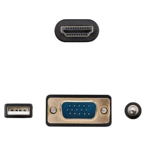 CABLE CONVERSOR VGA/M+AUDIO/M+USB-A/M-HDMI/M,1.8M (1/2)