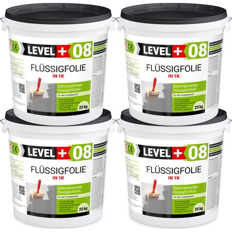 LEVEL+ Flüssigfolie Badabdichtung 1K Dichtfolie L+08 - 100KG