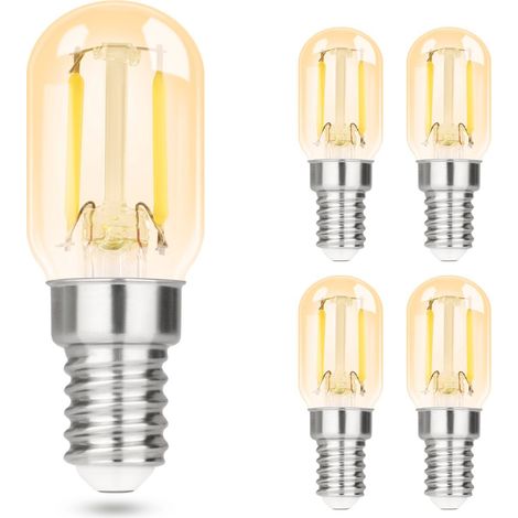 Confezione da 4 lampadine LED NETTLIFE E14, bianco freddo, stile vintage, T22, 2W, stile Edison retrò, 6000K, a risparmio energetico per frigoriferi - AquaForge (1/4)
