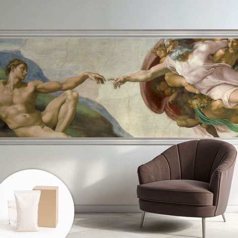 Newroom Tapete Dekorative Vliestapete mit Kleber Modern für Wohnzimmer Schlafzimmer  Spiritueller Kontakt 250x104 cm (1/5)