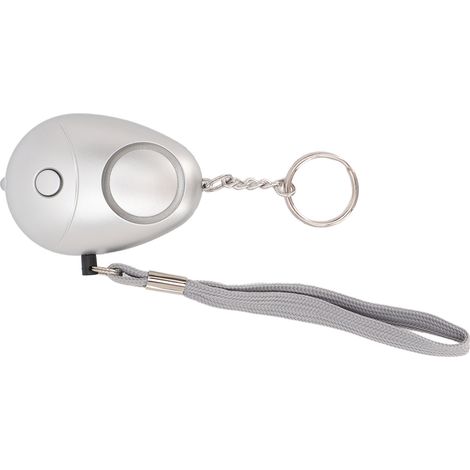 Alarme personnelle portable Safe Sound 130 dB avec voyants LED pour femmes, hommes, enfants et personnes âgées, couleur argent. (1/5)