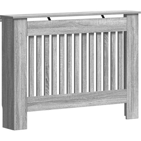 Cubierta de Radiador Gris Sonoma 112 x 19 x 81,5 cm vidaXL