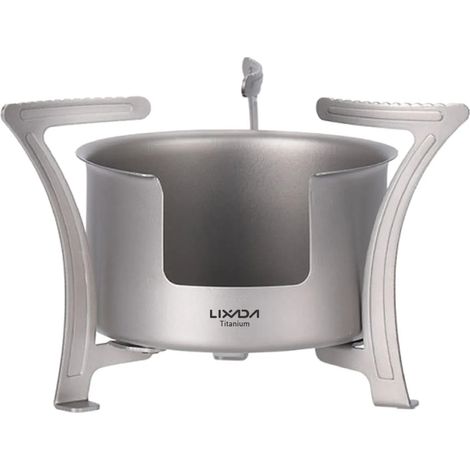 Réchaud de camping en titane, réchaud à alcool, mini réchaud de poche ultraléger, réchaud pliant d'extérieur, barbecue à bois, support pour bois de chauffage, réchauds de cuisson portables (1/2)