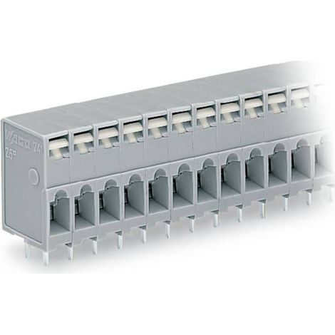 [NEUWERTIG] B-Ware WAGO Federkraftklemmblock Leiterplattenklemme Grau 7 Pol 2.50 mm² 120 Stück (1/2)