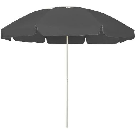 Parasol de plage anthracite, 240 cm (1/5)