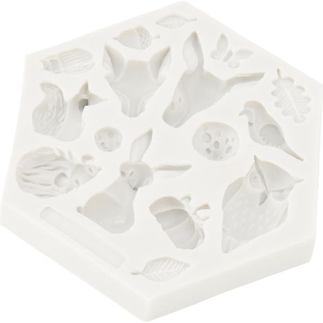 Silikonform „Tierform“ in Waldgrau für Fondanttorten, Gebäckform 952 (1/5)