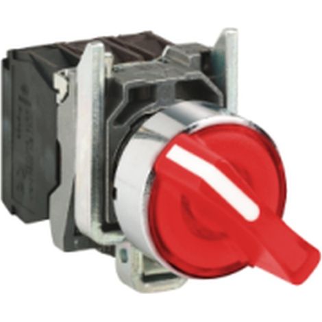 SEL.LUM. LED-Lampe, 230V, rot, NO+NC, ideal für Signalzwecke.