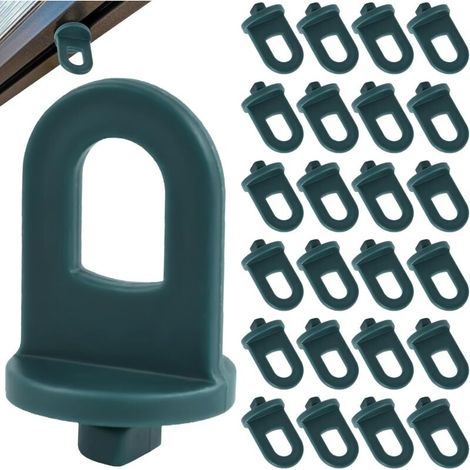 50 Pièces Clips pour Effet de Serre,Clips à Effet De Serre,Greenhouse Hook Plastic Accessoire Serre Jardin,Support de Plante Grimpante Clips de Kit de Suspension pour Serre