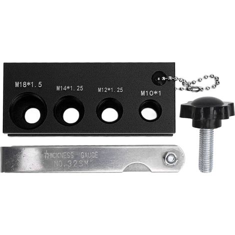 Attrezzo universale per candele da 10 mm, 12 mm, 14 mm e 16 mm con 32 lame per la maggior parte delle candele (nero) (1/5)