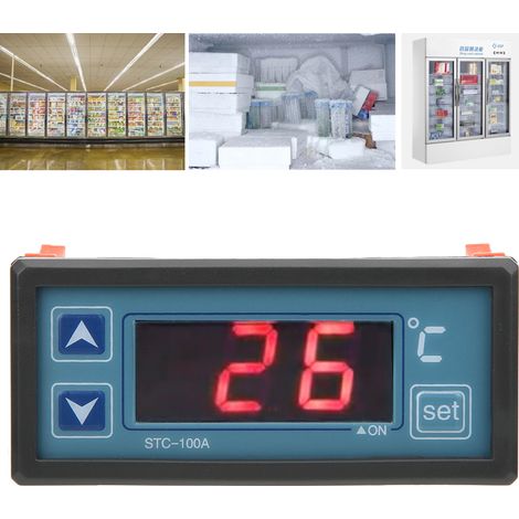 Contrôleur de température STC 100A, plage de -50℃ à 99℃, compatible avec les modes de chauffage et de réfrigération. (1/5)
