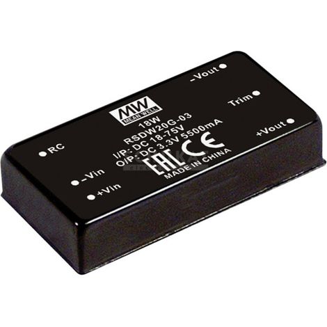 Mean Well RSDW20F-03 DC/DC-Wandler 5.5 A 20 W Anzahl Ausgänge: 1 x Inhalt 1 St.