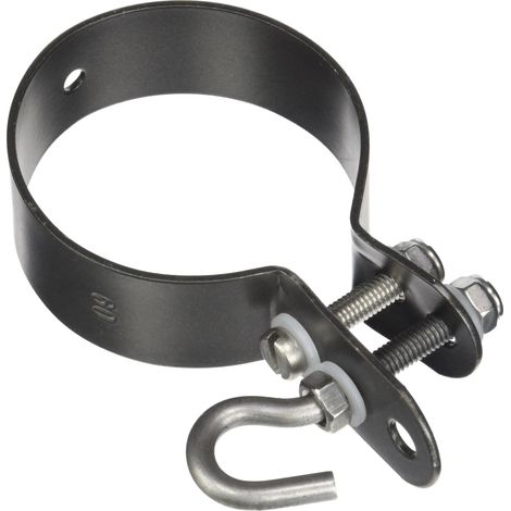 Alberts 655679 Fascetta per barre di tensionamento per recinzione, zincata, con rivestimento in plastica antracite metallico, Ø fascetta 60 mm (1/3)