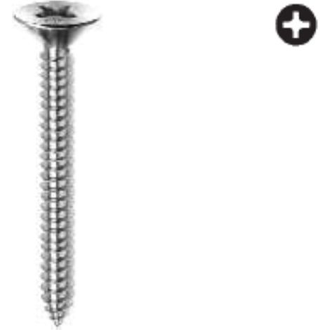 ORECA - 25 VITI AUTOFILETTANTI, TESTA PIANA SVASATA CON IMPRONTA A CROCE - ACCIAIO INOX 3,5X19MM