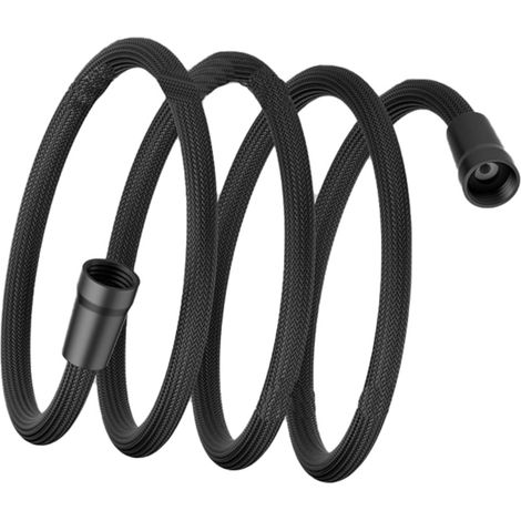 Tuyau de douche anti-explosion en nylon noir de 2 mètres avec capuchon en PP (1/5)