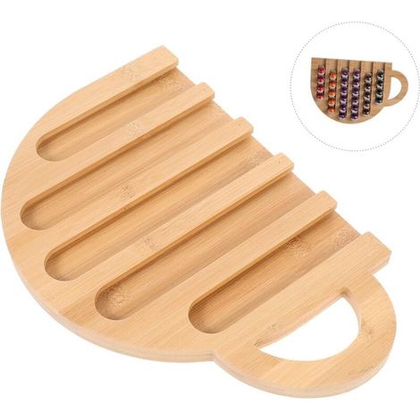 Kaffeekapselständer aus Holz, tassenförmiger Organizer, Espressokapselhalter, stabiler Ständer für Zuhause
