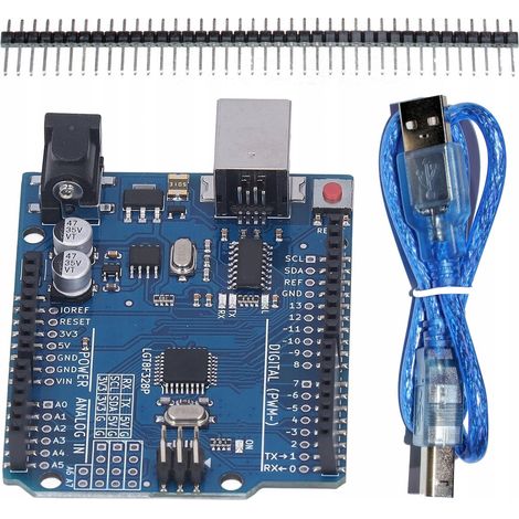 M贸dulo ACS A1 ATMEGA328 AVR compatible con Arduino UNO R3 + cable USB y conector Goldpin