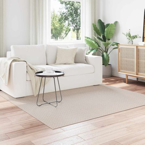 Bereichsteppiche Quadratisch FARO Creme 200 x 200 cm Polyester