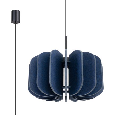 Lampe à suspension Mula 45 bleu marine (1/2)