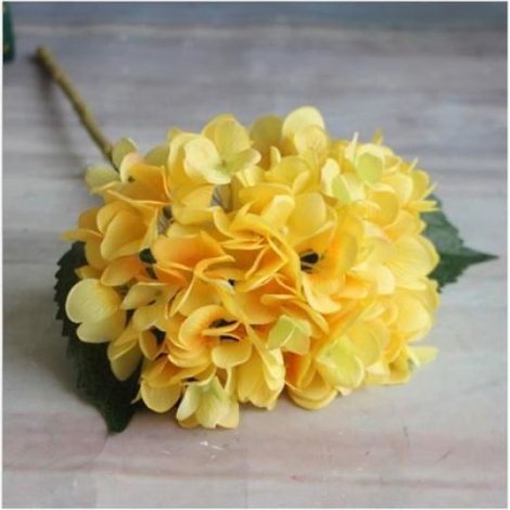 1 Hortensia, Fleurs en soie, Tiges en plastique, Diamètre 19cm, Décoration mariage maison (1/4)