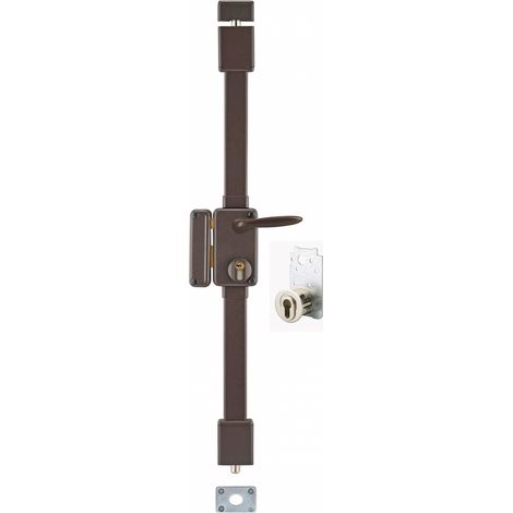 Serratura BELUGA A2P, marrone, CP Transit 2, con quadro maniglia, 75 x 130 mm, sinistra, 4 chiavi reversibili – THIRARD