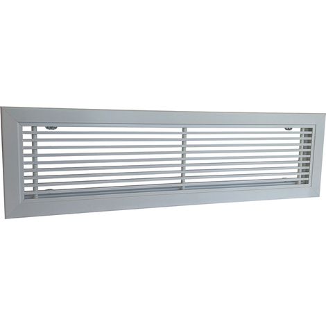 Grille linéaire porte-filtre laqué blanc aluminium 30x15 cm - AXELAIR - GSSFABLC3015