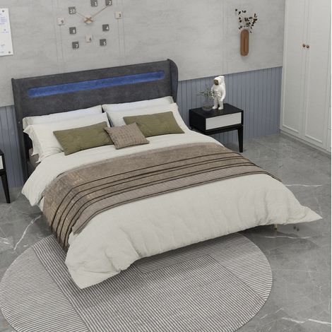 CHICFURN Lit banquette de jour blanc avec rangement et deux tiroirs 90 x 200 cm (1/5)