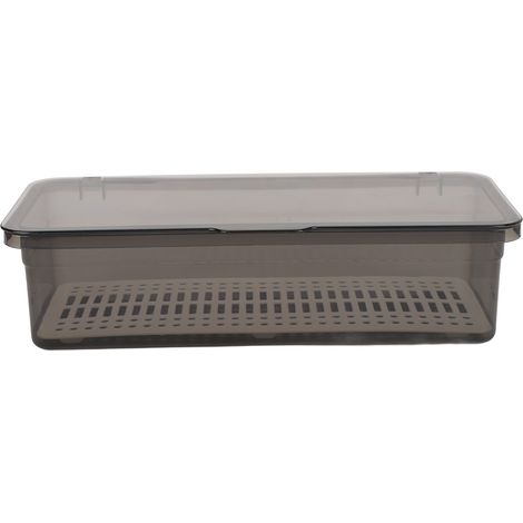 Boîte de rangement pour pinceaux à ongles avec couvercle, étanche à la poussière, seau de rangement transparent et portable pour pinceaux à poudre à ongles (1/5)