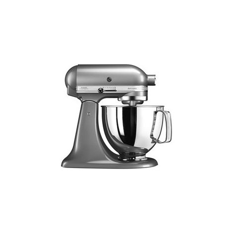 Kitchenaid – Robot pâtissier sur socle 4,8 L gris argent – Moteur à transmission directe 300 W – 10 vitesses – Bol inox 1 kg de farine
