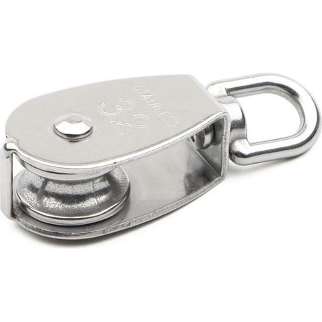 Blocco rulli singolo in acciaio inox 304, leva di carico a rulli M32 (1/5)