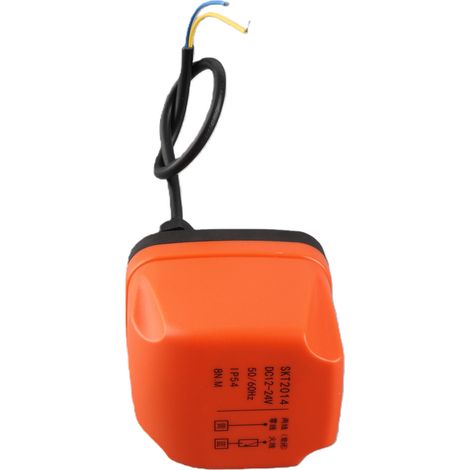 Vanne à boule motorisée DN20 3/4in fermée au repos 2 fils 12-24V DC en laiton IP54 pour eau chaude froide (1/5)