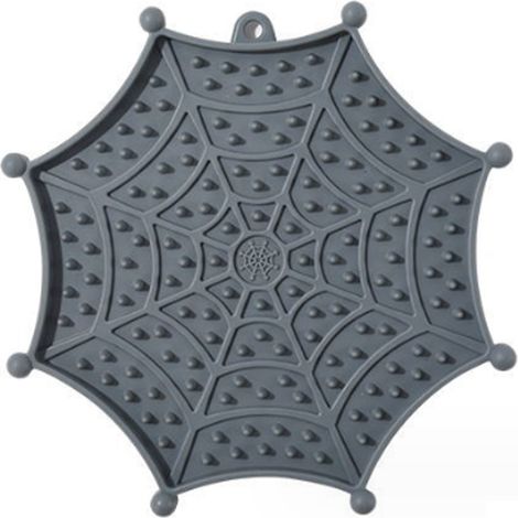 1 gamelle anti-glouton, forme toile d'araignée, silicone alimentaire, pour chats et chiens, usage intérieur (1/5)