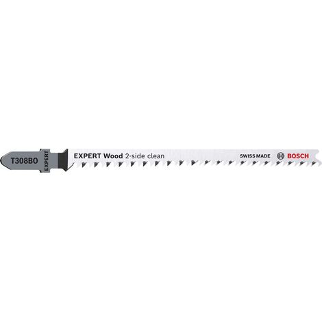 Bosch Accessories 2608900555 EXPERT ‘Wood 2-side clean’ T 308 BO Stichsägeblatt, 5 Stück 5 St.